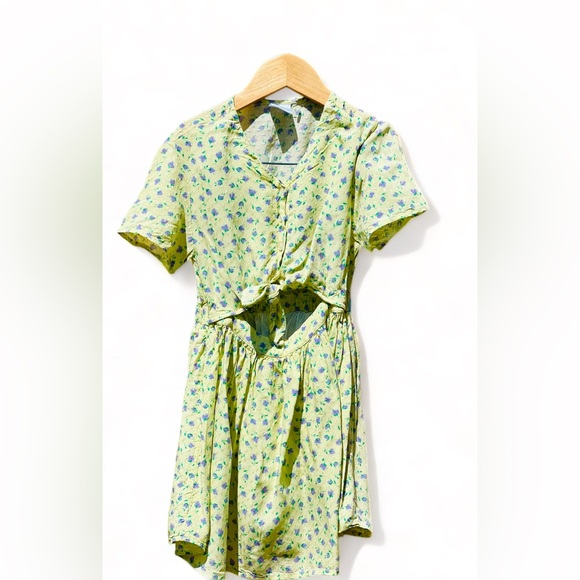 Zara kids Girls Cut Out flowers print knotted Dress - Picture 2 of 11